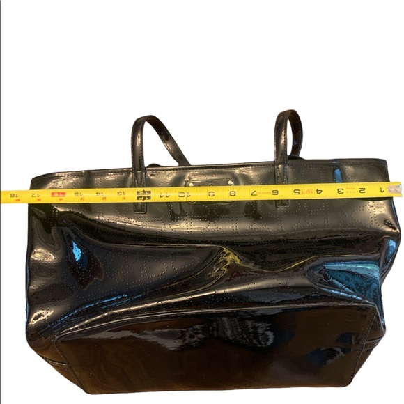 Kate Spade Harmony Metro Black Patent Leather Zipper Tote Shoulder Handbag Purse - Picture 11 of 11